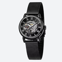 Women's Round Metal Skeleton Watch 3