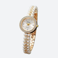 Vintage Women's Watch with Pearl Bracelet
