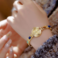 Vintage Women's Watch Adorned with Natural Stones