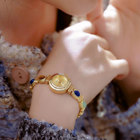 Vintage Women's Watch Adorned with Natural Stones