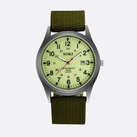 Vintage Military Men's Quartz Watch, Nylon Strap
