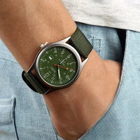 Vintage Military Men's Quartz Watch, Nylon Strap