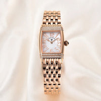 Vintage Women's Watch, Rectangular Shape, Silver and Mother of Pearl