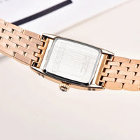 Vintage Women's Watch, Rectangular Shape, Silver and Mother of Pearl