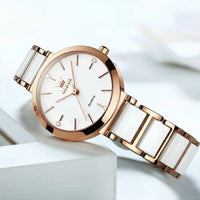 Vintage Round Watch for Women, Rose Gold