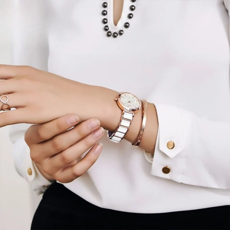Vintage Round Watch for Women, Rose Gold
