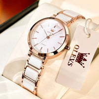 Vintage Round Watch for Women, Rose Gold