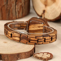 Women's Wooden Square Quartz Watch