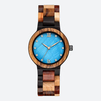 Women's Wooden Patchwork Chic Watch 1
