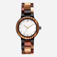 Women's Wooden Patchwork Chic Watch 2
