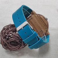 Women's Wooden Quartz Leather Watch