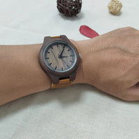 Women's Wooden Quartz Leather Watch