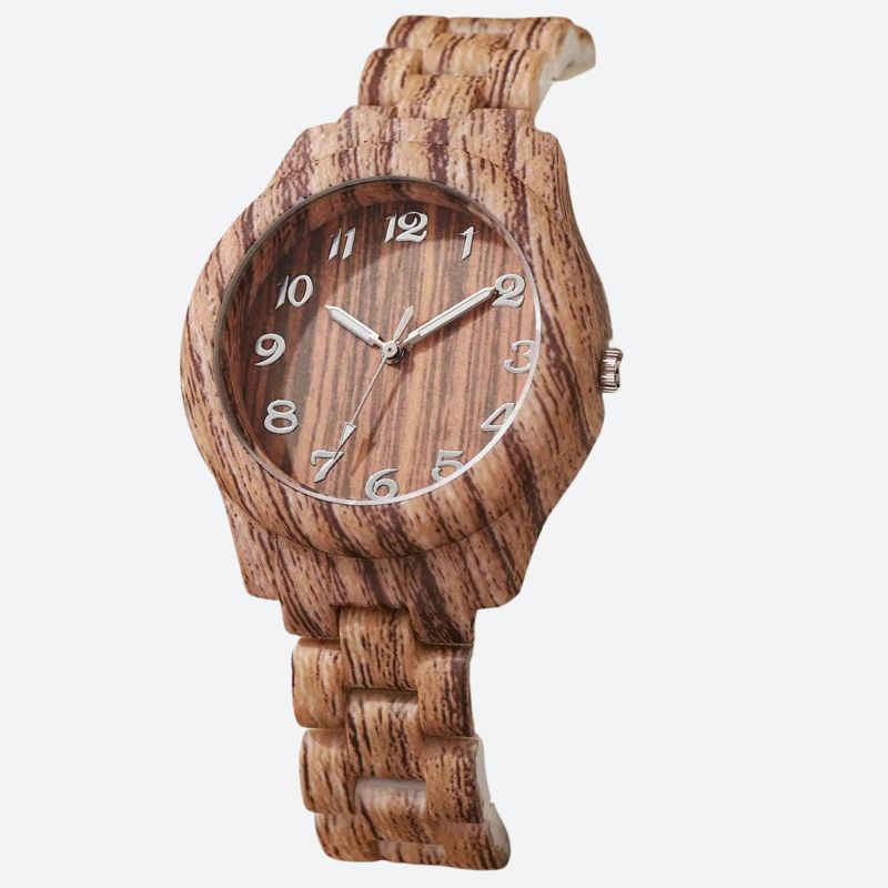 Women's wooden quartz watch 1