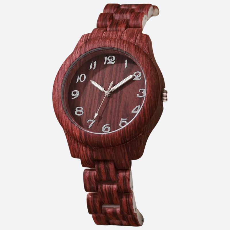 Women's quartz wooden watch 5