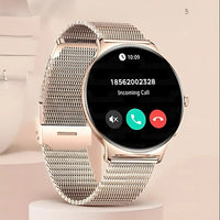 Women's Smartwatch with Pink Mesh and AMOLED Screen