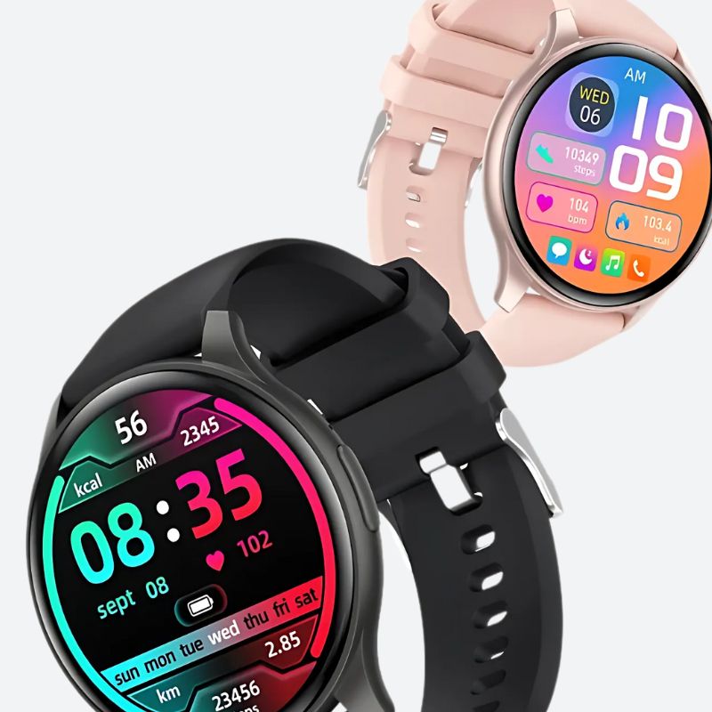 Women's Smartwatch with AMOLED Screen and Silicone Strap