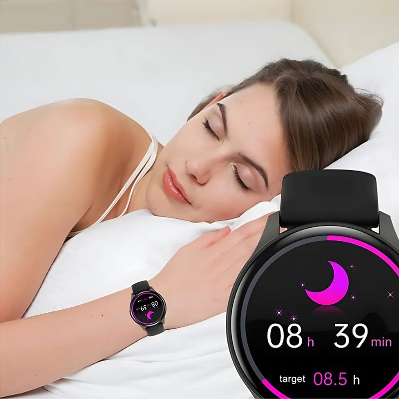 Women's Smartwatch with AMOLED Screen and Silicone Strap