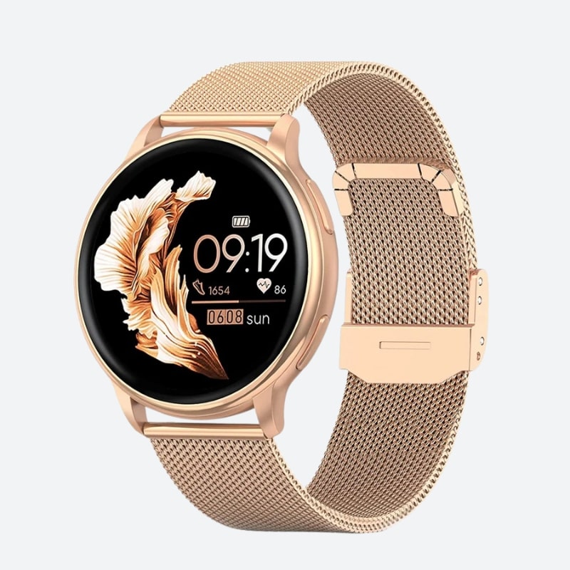 Women's Smartwatch with Milanese Mesh in Rose Gold
