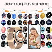 Women's Smartwatch with Milanese Mesh in Rose Gold