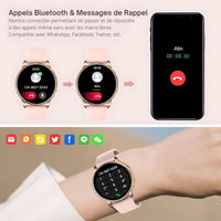 Women's Smartwatch with Milanese Mesh in Rose Gold