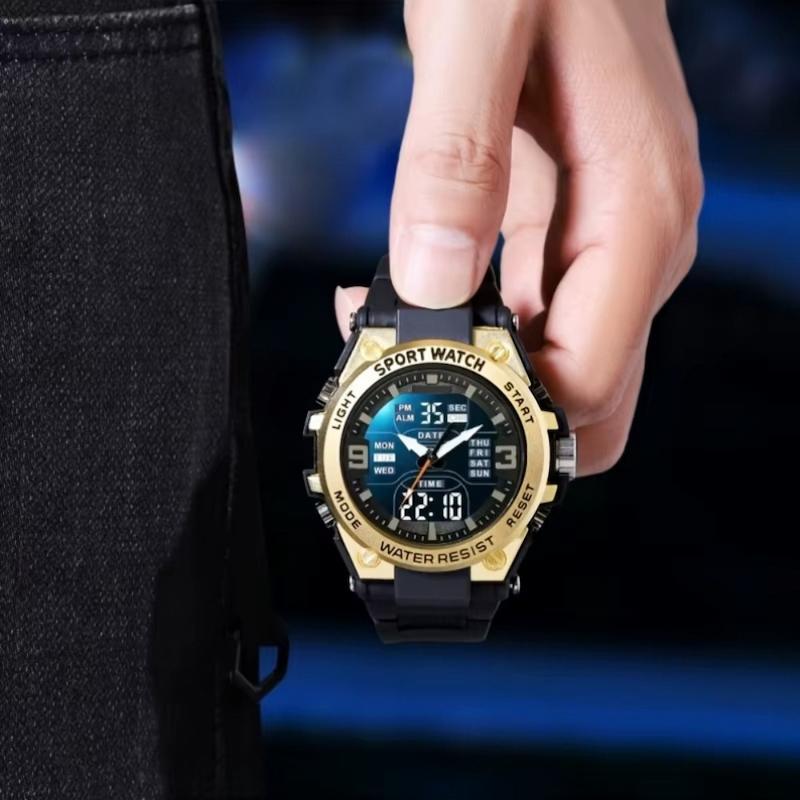 53mm Men's Digital Analog Sports Watch