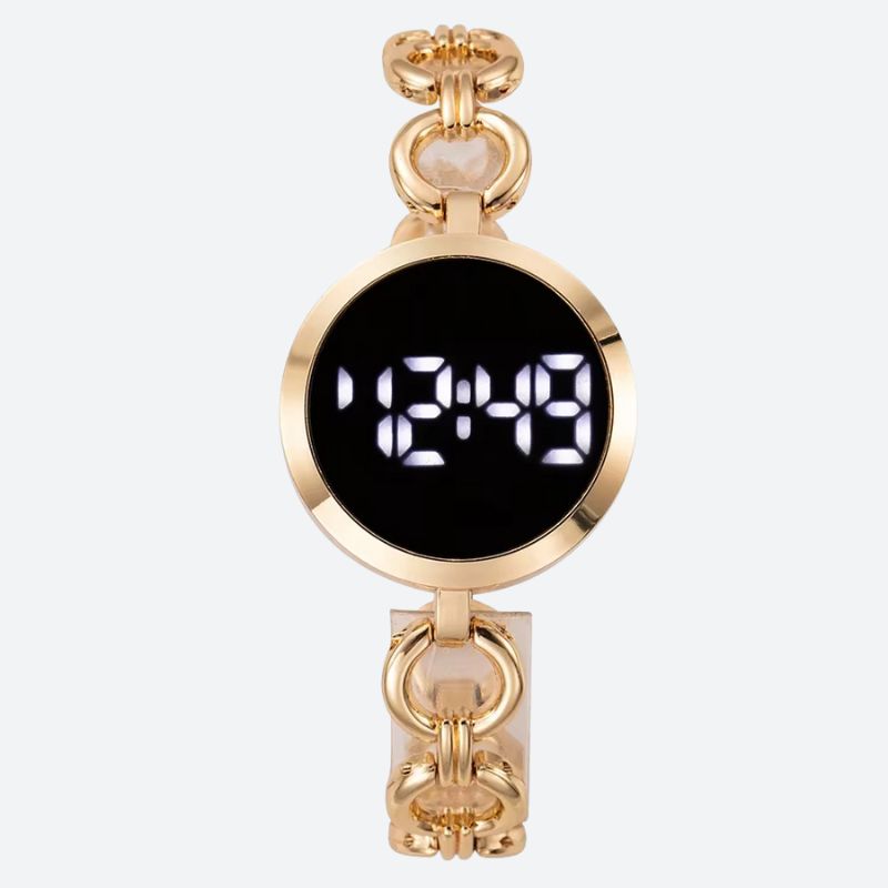 Women's Digital Watch - Curb Chain - 1