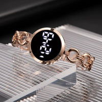 Women's Digital Watch with Gourmette Mesh