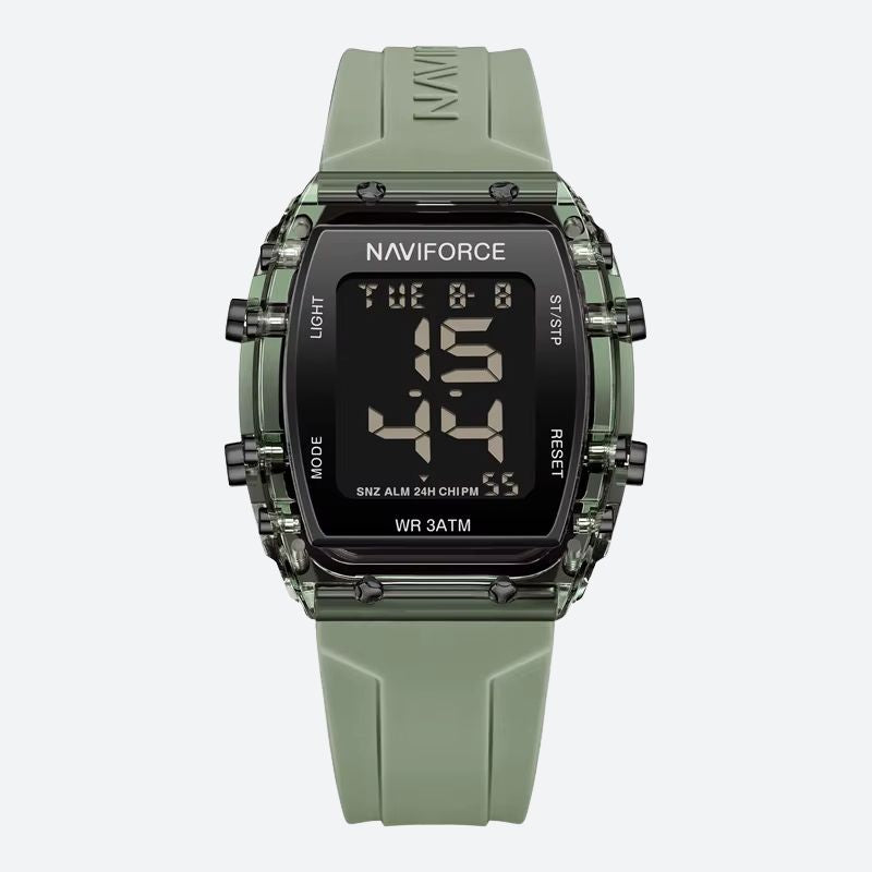 Women's Digital Watch, Barrel Design, 30m Water Resistant, 5