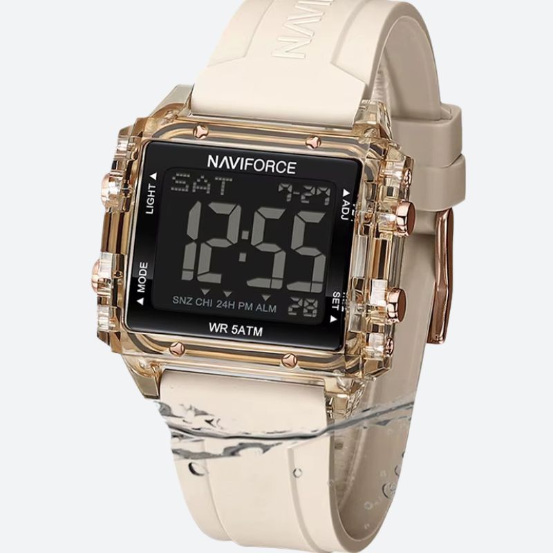 Women's Digital Watch, Barrel Shape, 30m Water Resistance