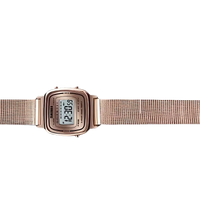 Women's Digital Watch with Metallic Square Dial