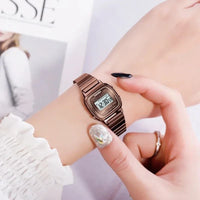 Women's Digital Watch, Rose Gold Design, Instant Read