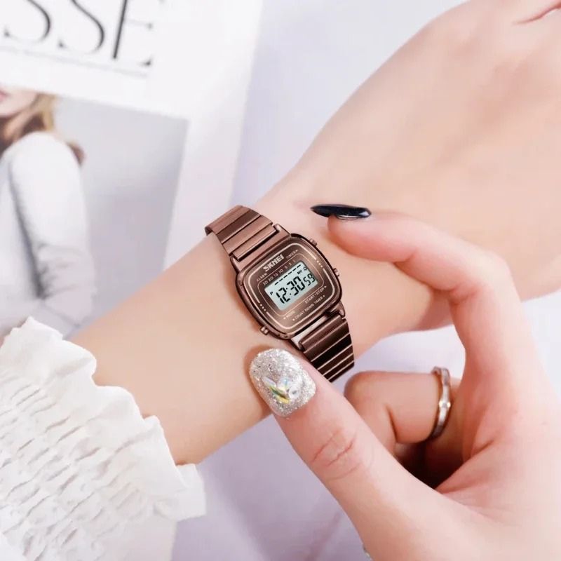 Women's Digital Watch, Rose Gold Design, Instant Read