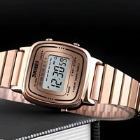 Women's Digital Watch, Rose Gold Design, Instant Read