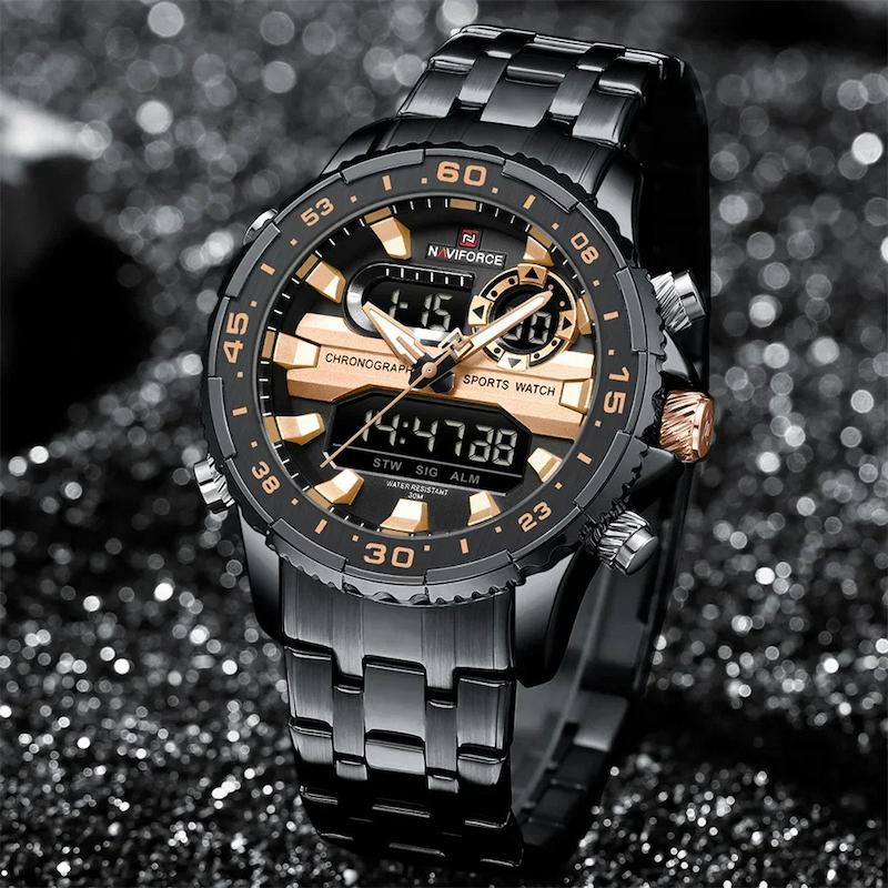 Men's digital watch, chronograph