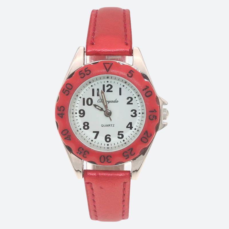Children's Educational Watch Leather Quartz Image