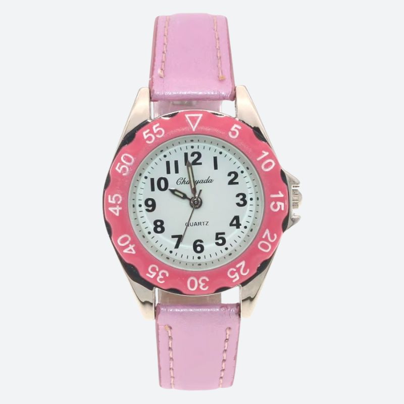 Children's Educational Watch Leather Quartz Image