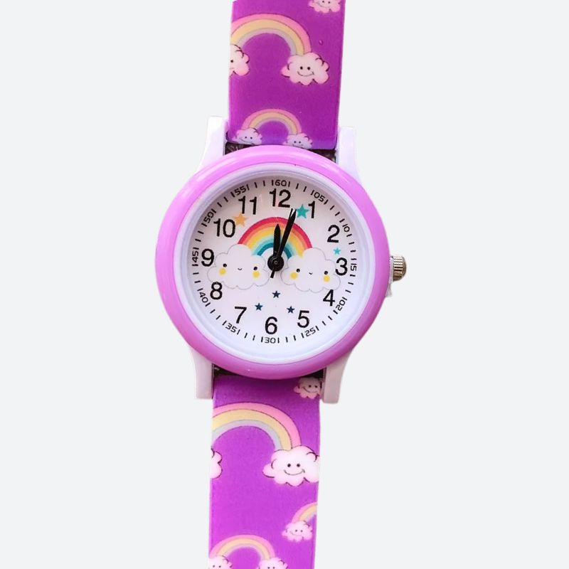 Children's Educational Watch, Silicone Quartz Rainbow