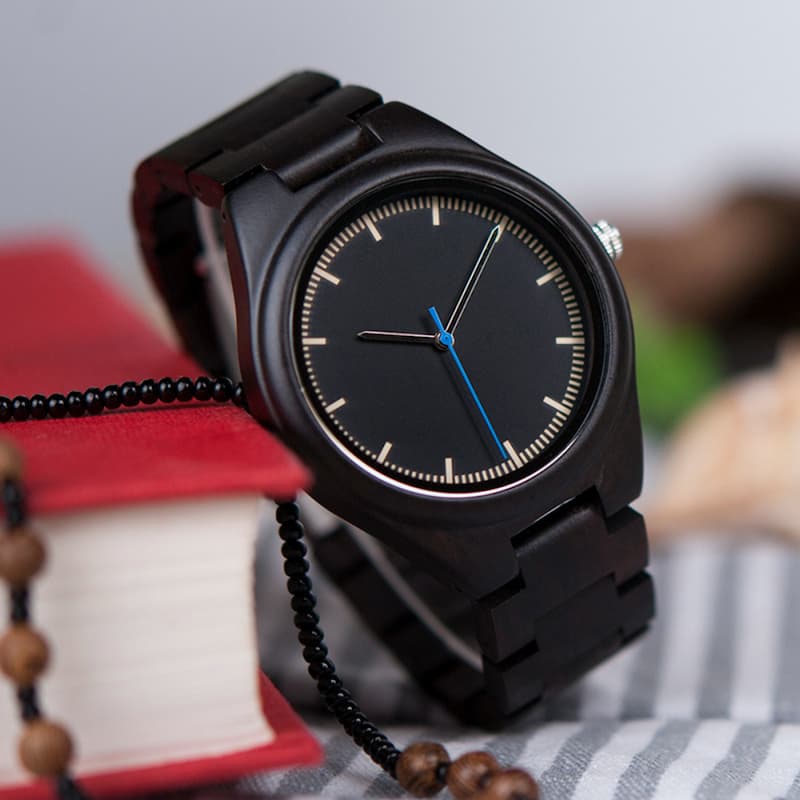 Minimalist Design Wooden Watch for Men with Luminous Hands