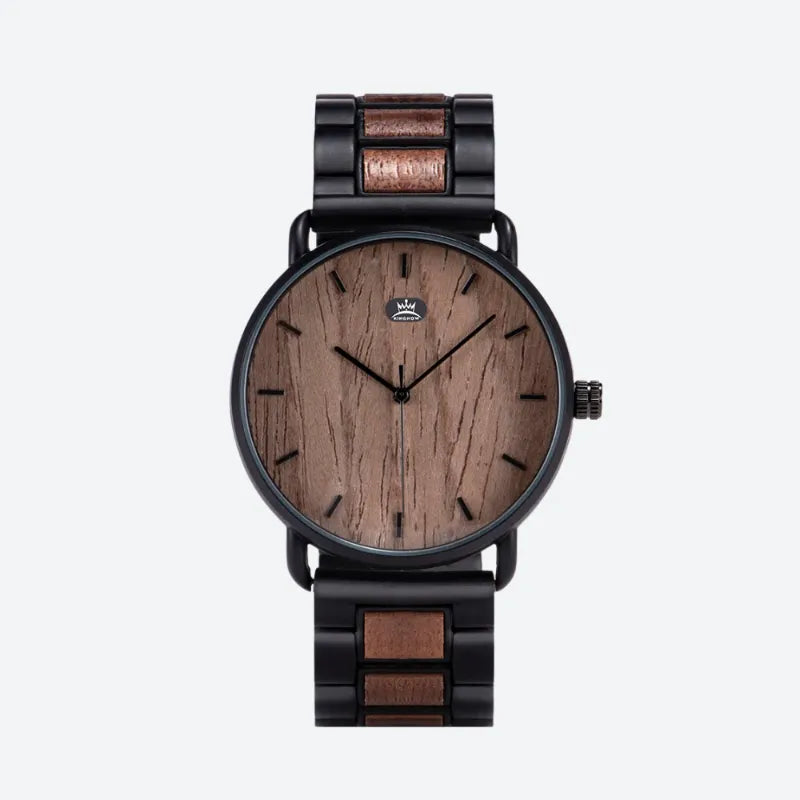 Men's wooden quartz watch, Natural Elegance