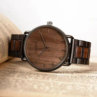 Men's Wooden Quartz Watch, Natural Elegance