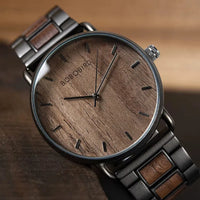 Men's Wooden Quartz Watch, Natural Elegance
