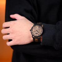 Men's Wooden Quartz Watch, Natural Elegance