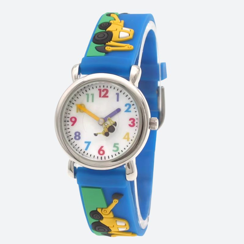 Children's Watch for 3-Year-Olds, Waterproof Silicone Tractor Design