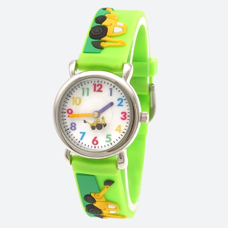 Children's Watch for 3-Year-Olds, Waterproof Silicone Tractor Design