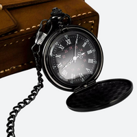 Women's pocket watch, black dial 1