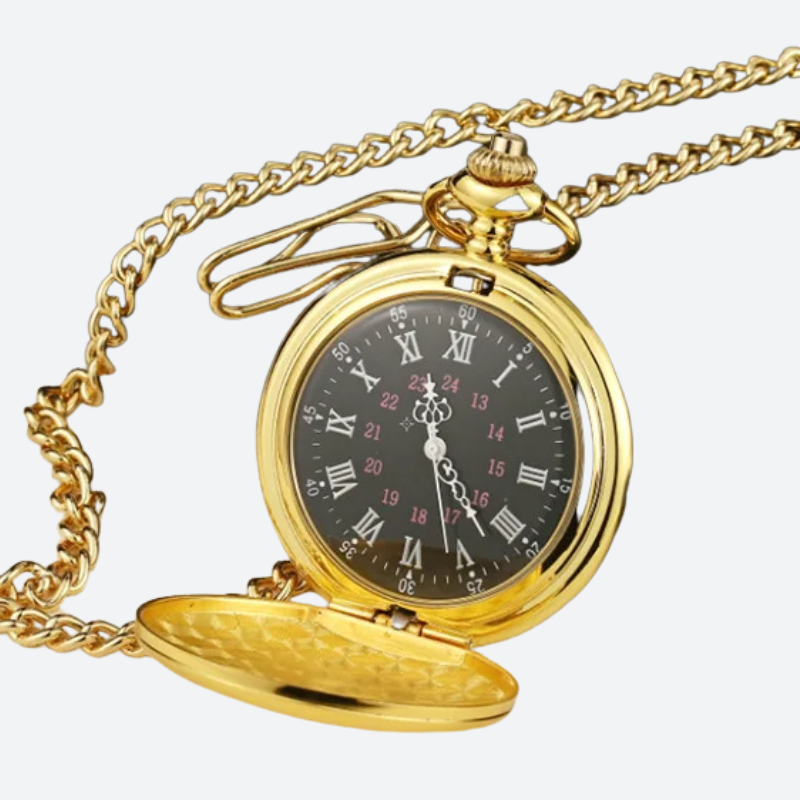 Women's pocket watch with black dial 2