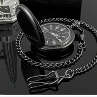 Women's Pocket Watch with Black Dial