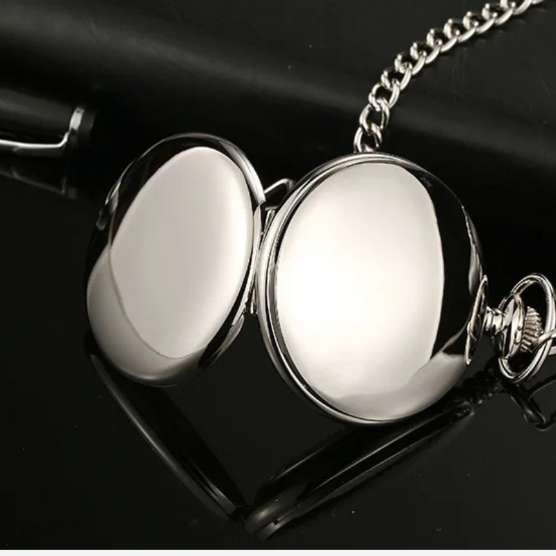 Women's Pocket Watch with Black Dial