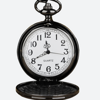 Women's pocket watch with metal mirror (2)