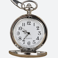 Women's pocket watch with metal mirror (3)